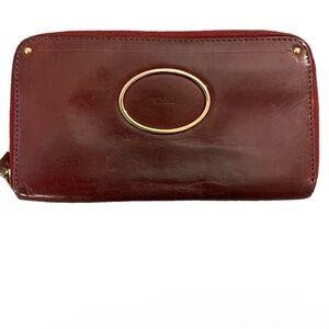Chloe burgundy soft leather wallet